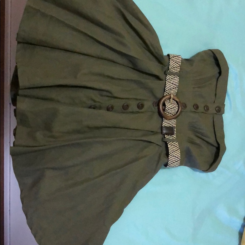 Green Strapless Dress - NEVER WORN!